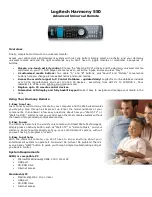 Предварительный просмотр 1 страницы Logitech Harmony 550 - Harmony 550 Universal Remote User Manual