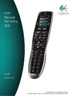 Logitech Harmony 900 User Manual preview