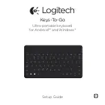 Logitech Keys-To-Go Setup Manual предпросмотр