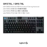 Предварительный просмотр 1 страницы Logitech LIGHTSPEED G913 TKL Manual