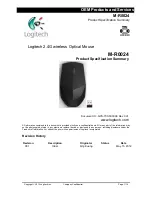 Logitech M-R0024 Product Specification preview