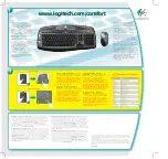 Предварительный просмотр 2 страницы Logitech MX 3000 Laser - Cordless Desktop - Keyboard Installation Manual