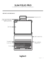 Предварительный просмотр 8 страницы Logitech PRO FOLIO SLIM Complete Setup Manual