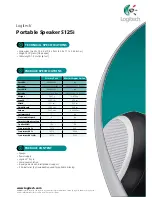 Preview for 2 page of Logitech S125i Specifications