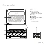 Preview for 3 page of Logitech SLIM FOLIO IK1052 Setup Manual