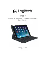 Logitech Type + Setup Manual предпросмотр