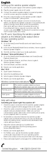 Preview for 4 page of Logitech Wireless Speaker Adapter Quick Start Manual