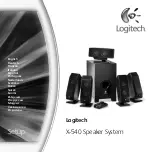 Preview for 1 page of Logitech X-540 Setup