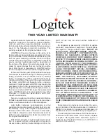 Preview for 20 page of Logitek BRIGHT-VU Operation & Service Manual