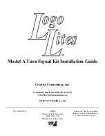 Предварительный просмотр 1 страницы Logo Lites 100-005/G Installation Manual