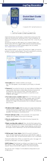 LogTag Recorders UTRED30-WiFi Quick Start Manual preview