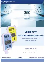 LogTag WHO USRID-16W1 Product User Manual предпросмотр