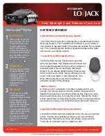 Preview for 2 page of LoJack Early Warning Quick Reference Card