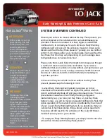 Preview for 3 page of LoJack Early Warning Quick Reference Card