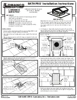 Preview for 1 page of Lomanco Bath Pro BRV34 Installation Instructions