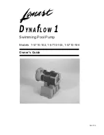 Lomart DYNAfLOW 1 Owner'S Manual preview