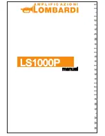 Lombardi LS1000P Manual preview