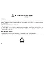 Preview for 14 page of Lombardini 11 LD 625-3 Use And Maintenance