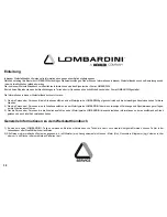 Preview for 20 page of Lombardini 11 LD 625-3 Use And Maintenance