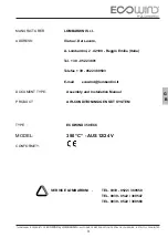 Preview for 3 page of Lombardini ECOWIND 350 C AUS Assembly And Installation Manual