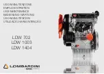 Preview for 1 page of Lombardini LDW 1003 Use & Maintenance