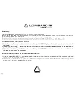 Preview for 20 page of Lombardini LDW 1204 Use Maintenance And Consumer Information