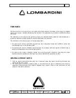 Preview for 3 page of Lombardini LDW 422 SERIES Workshop Manual