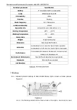 Preview for 4 page of Lonako LNK-LB-02B Operation & Maintenance Instructions Manual