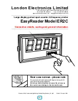 London Electronics EasyReader ER2C Instruction Manual предпросмотр