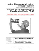 Preview for 1 page of London Electronics EasyReader ER4S Instruction Manual