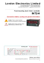 Предварительный просмотр 1 страницы London Electronics INT2-H Connection Details, Scaling And General Information