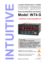 London Electronics INTUITIVE INT4-S Installation & Operating Manual предпросмотр