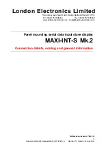 London Electronics MAXI-INT-S Mk.2 Connection Details, Scaling And General Information предпросмотр