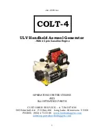 Предварительный просмотр 1 страницы London Fog Colt-4 Operating Instructions And Parts List Manual