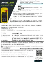 Preview for 2 page of LONEALERT Pro ATEX Instruction Manual