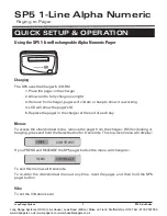 Long Range Systems SP5 Quick Setup & Operation preview