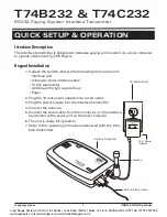 Preview for 1 page of Long Range Systems T74B232 Quick Setup & Operation