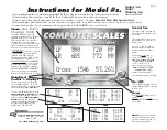 Предварительный просмотр 1 страницы Longacre COMPUTERSCALES AccuSet 72594 Instructions