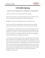 Preview for 10 page of Longevity STICKWELD 140STL Operating Manual