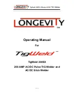 Preview for 1 page of Longevity TigWeld 200EX Operator'S Manual