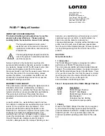 Lonza PAGEr Minigel Chamber Instruction Manual предпросмотр