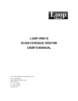 Предварительный просмотр 1 страницы Loop Telecom IP6610 User Manual