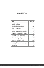 Preview for 3 page of Loos & Co Cableware Locoloc HC-S724H Operator'S Manual