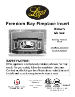 Preview for 1 page of Lopi Freedom Bay Fireplace Insert Owner'S Manual