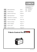 Preview for 1 page of LORCH ControlPro T 180 AC/DC Opertional Manual