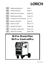 Preview for 1 page of LORCH M-Pro BasicPlus Operation Manual