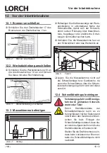 Preview for 10 page of LORCH M-Pro Performance M 200 CuSi Operation Manual