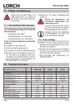 Preview for 30 page of LORCH M-Pro Performance M 200 CuSi Operation Manual