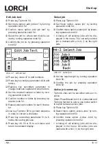 Preview for 52 page of LORCH M-Pro Performance M 200 CuSi Operation Manual