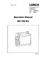 LORCH MX 350 EU Operation Manual preview